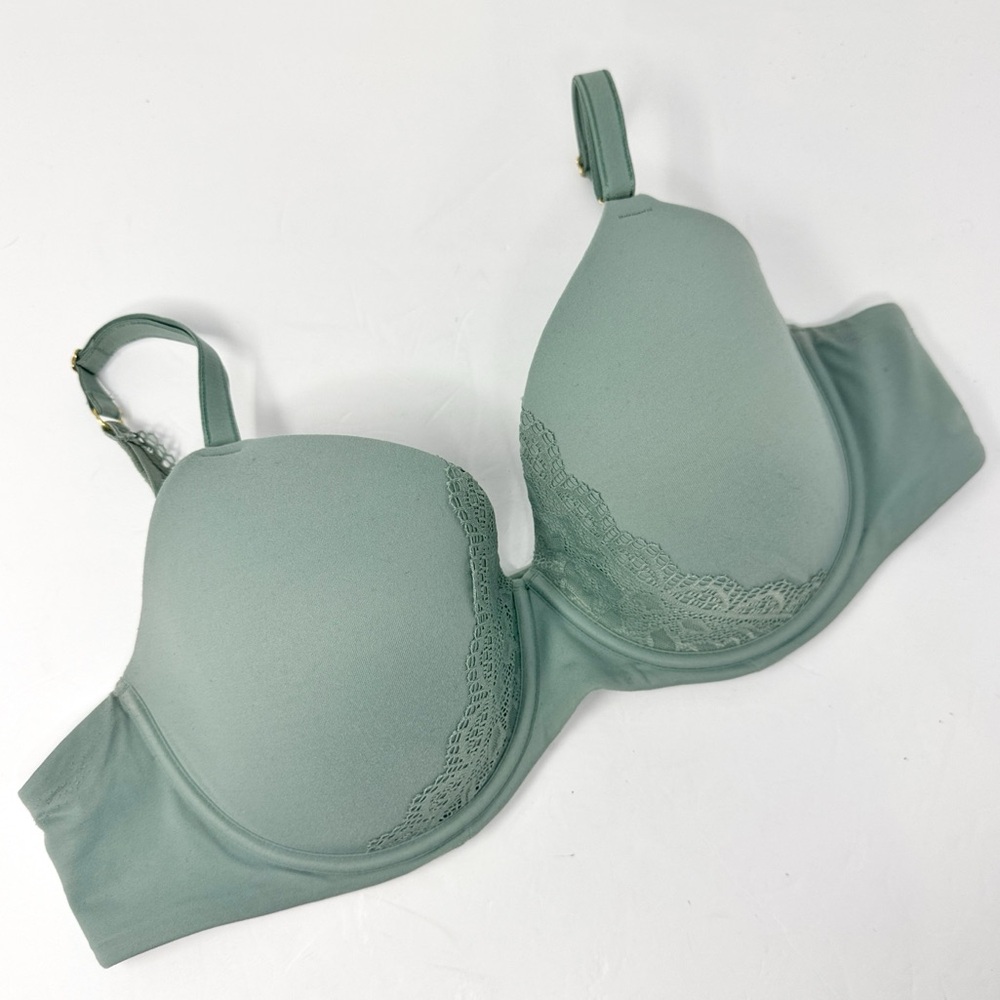 Soma Embraceable Perfect Coverage Lace Bra Green Size 40C